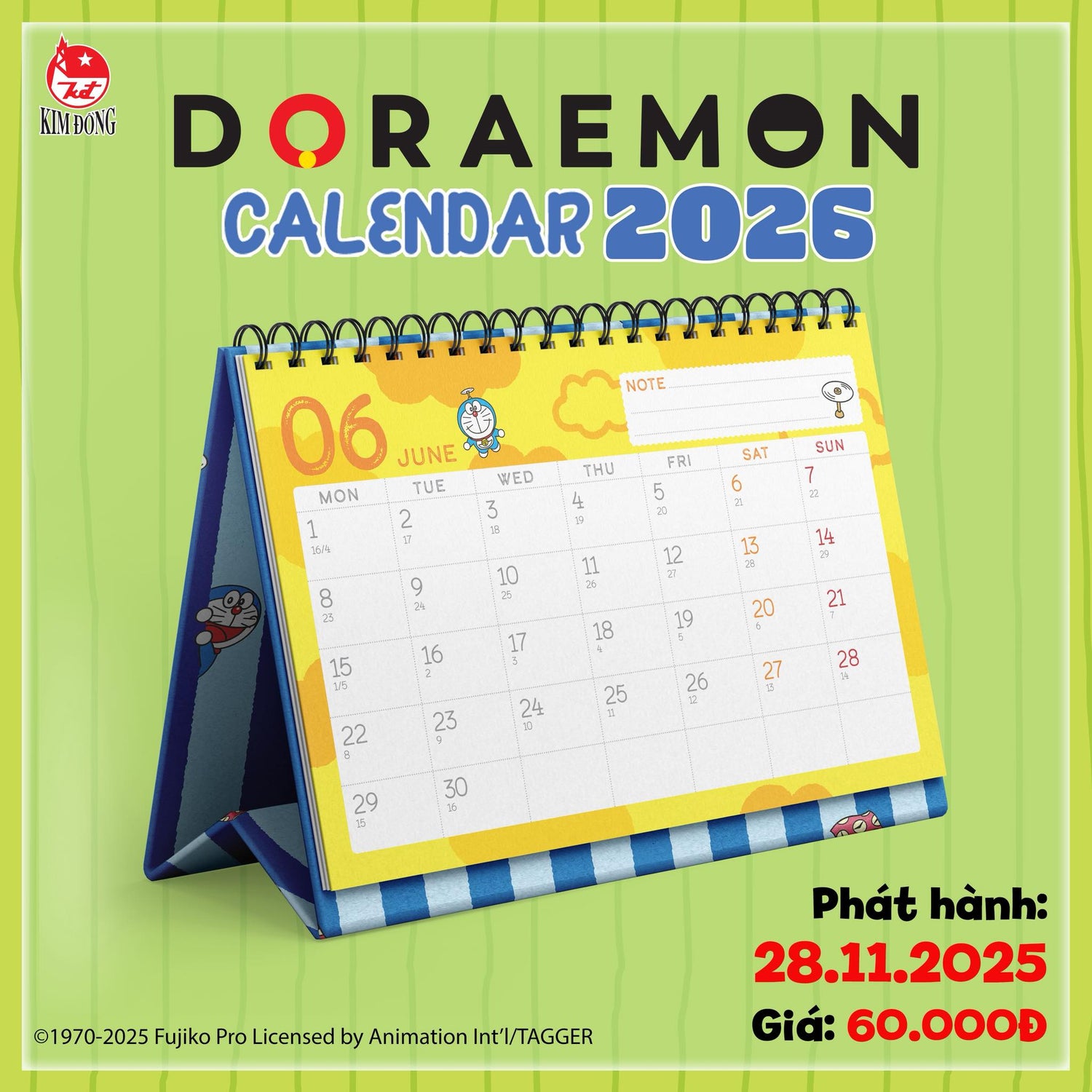 [PRE-ORDER] Doraemon Calendar 2026