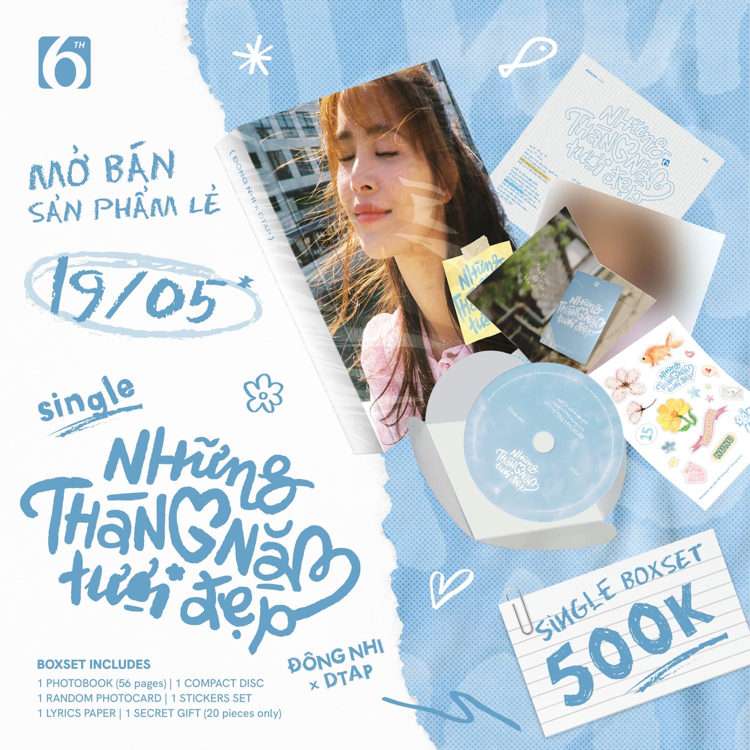 Đông Nhi & DTAP - Những Tháng Năm Tươi Đẹp Single CD (Box Set + T-Shirt)