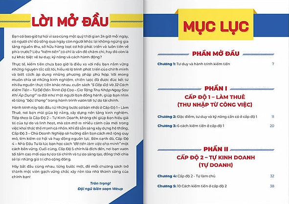 5 Cấp độ & 32 cách kiếm tiền