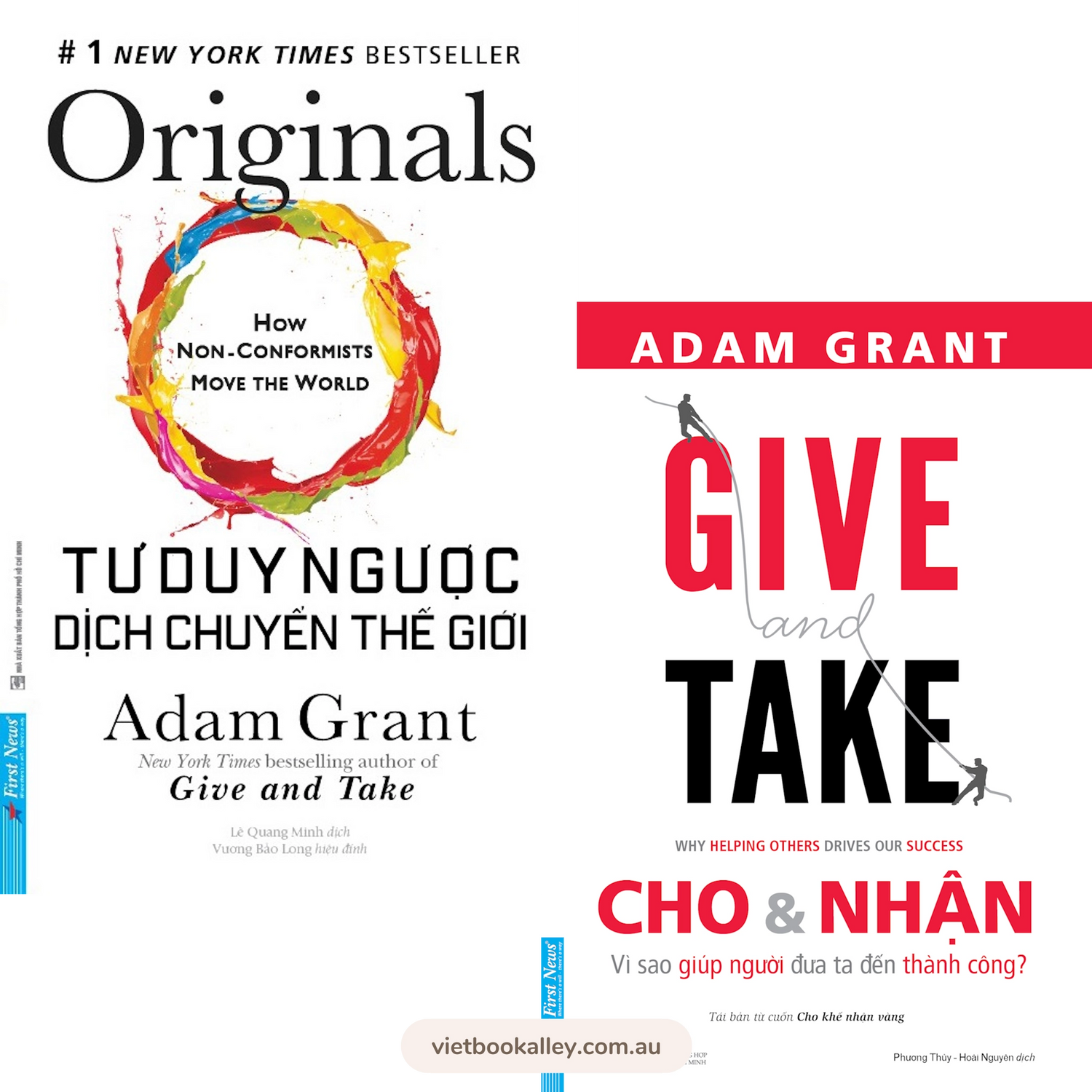 [PRE-ORDER] Combo Adam Grant - Cho và Nhận & Tư Duy Ngược