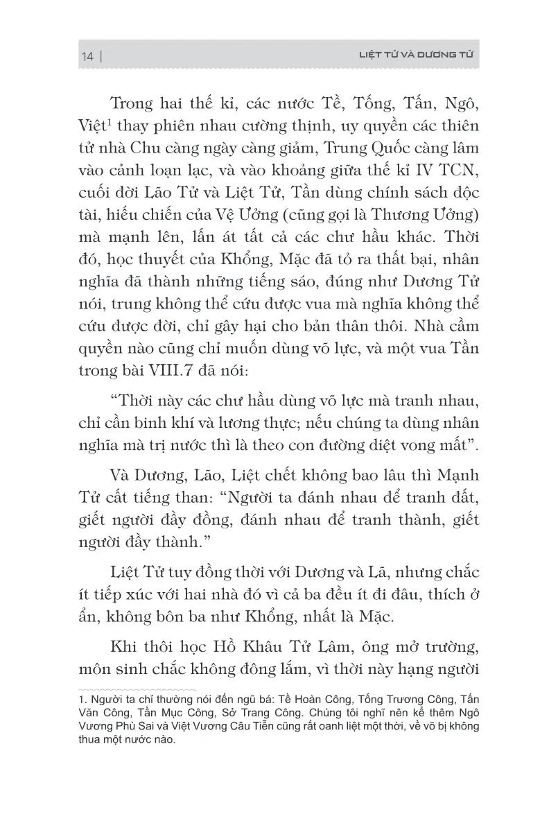 [PRE-ORDER] Bách Gia Tranh Minh - Liệt Tử Dương Tử (Nguyễn Hiến Lê)