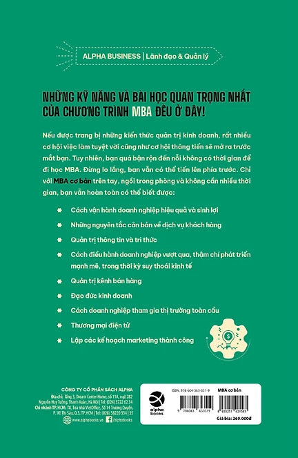 [PRE-ORDER] MBA Cơ Bản - Khóa Học Quản Trị Kinh Doanh Cấp Tốc Cho Người Bận Rộn