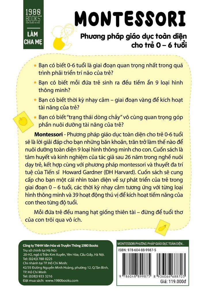 Montessori - Phương Pháp Giáo Dục Toàn Diện Cho Trẻ 0-6 Tuổi