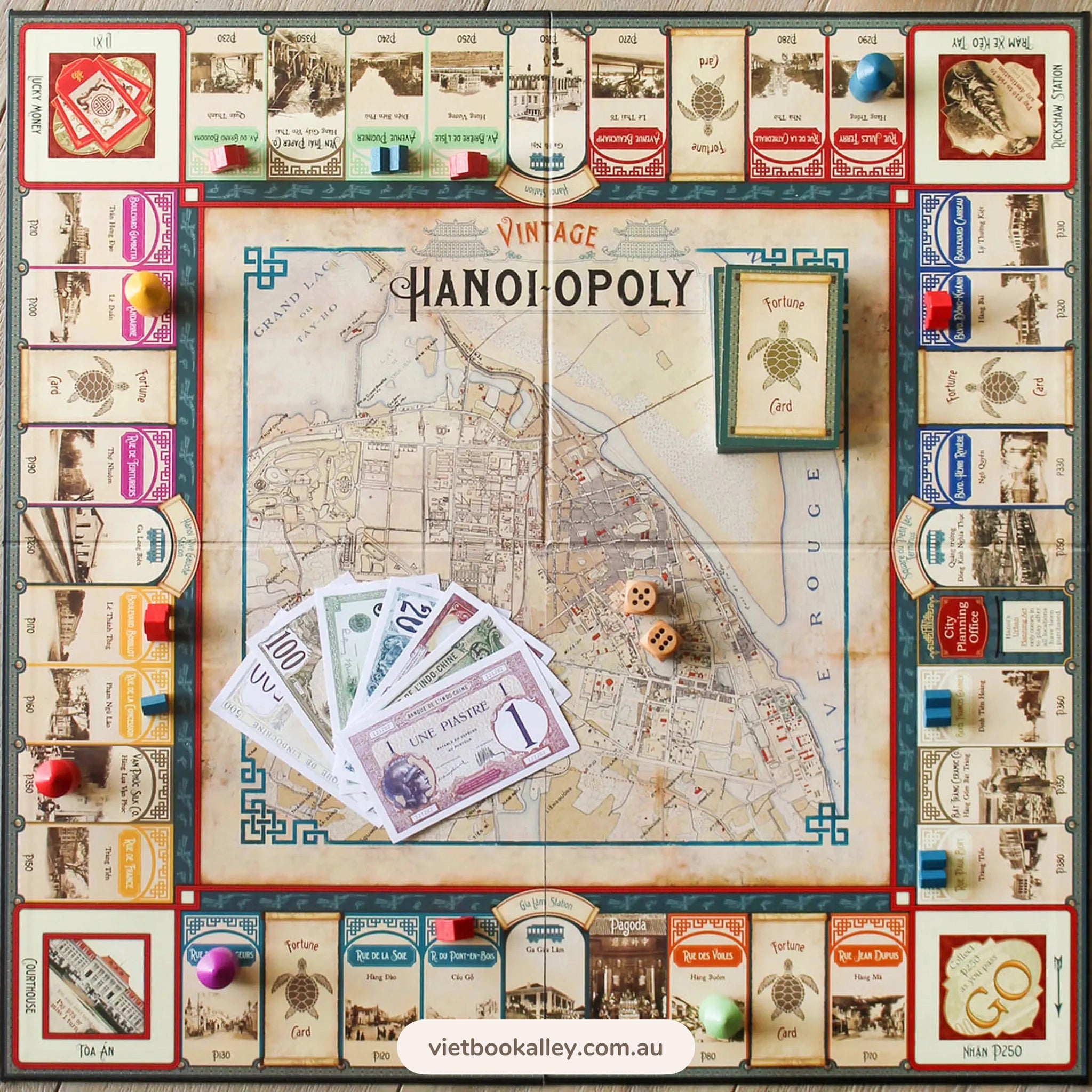 Opolys Vintage Hanoi Opoly (Board game) - Sách Việt Nam tại Úc – Viet Book Alley
